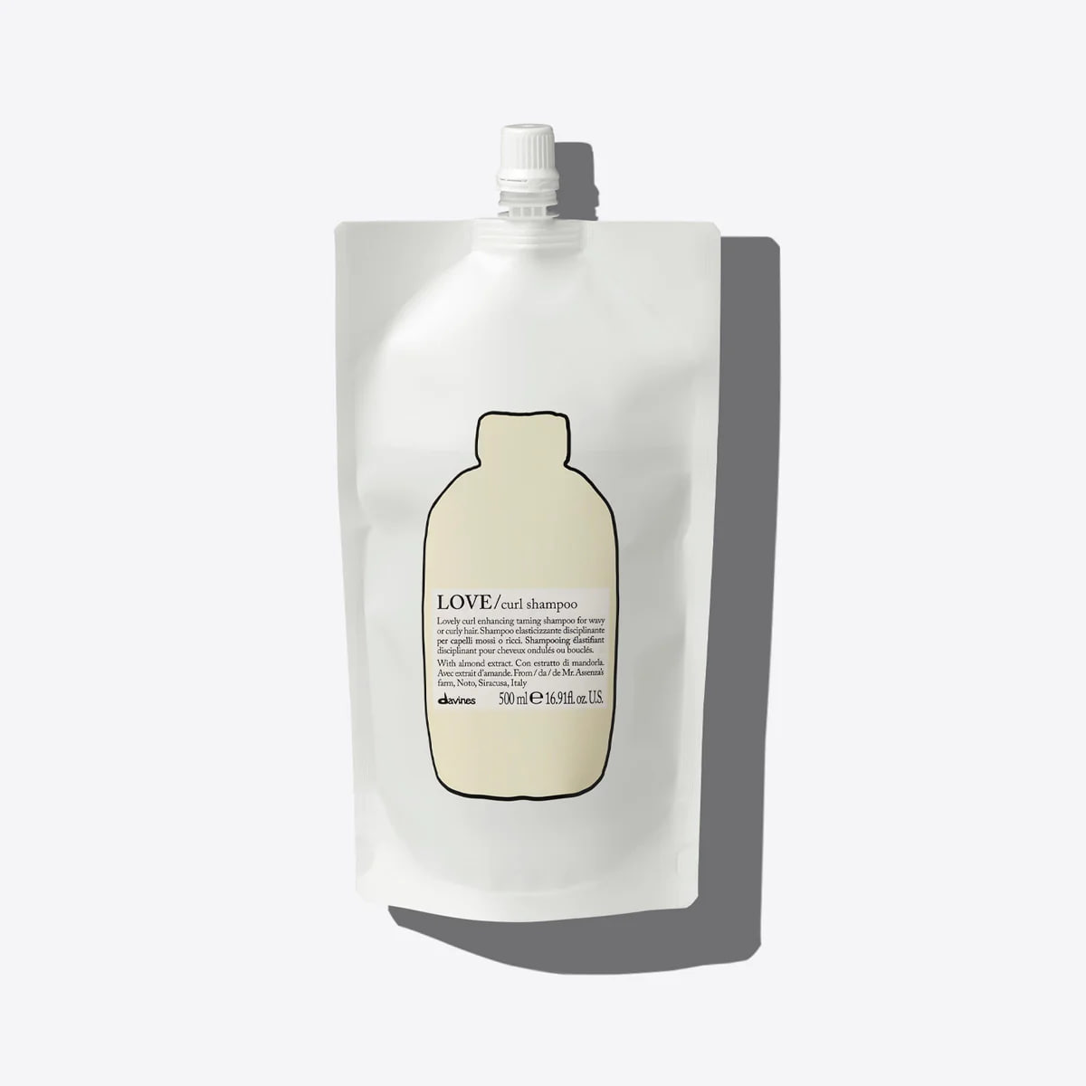 DAVINES REFILL LOVE CURL SHAMPOO 500ml - Шампунь, підсилюючий та контролюючий завиток DAVINES REFILL LOVE CURL SHAMPOO 500ml - Шампунь, підсилюючий та контролюючий завиток